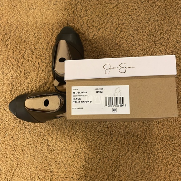 Black Jessica Simpson Leather 4 inch heel NWT - Picture 7 of 8